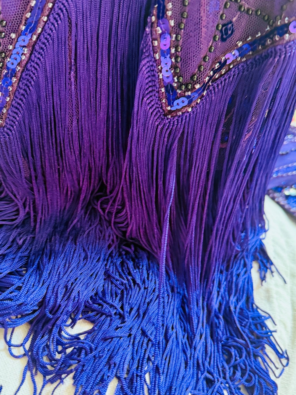 Flapper style Sequinsband Fringe dress
